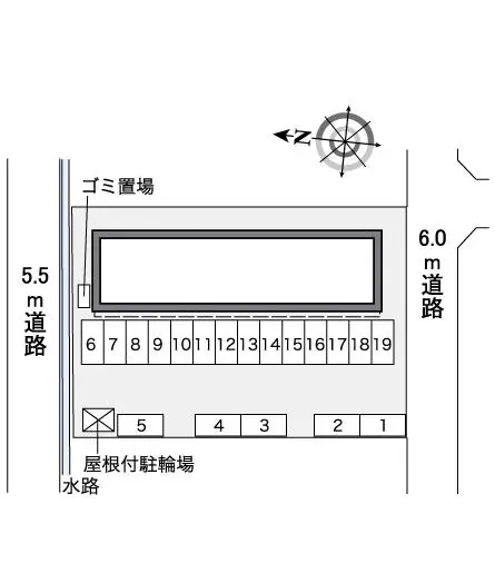 ★手数料０円★福井市渕３丁目 月極駐車場